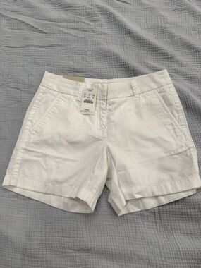 J. Crew Women's White Chino Bermuda Shorts
